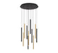 Lib & Co. Canada - LED Chandelier - Amalfi - Matte Black and Plated Brushed Gold- Union Lighting Luminaires Decor