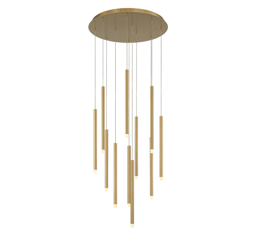 Lib & Co. Canada - LED Chandelier - Amalfi - Plated Brushed Gold- Union Lighting Luminaires Decor