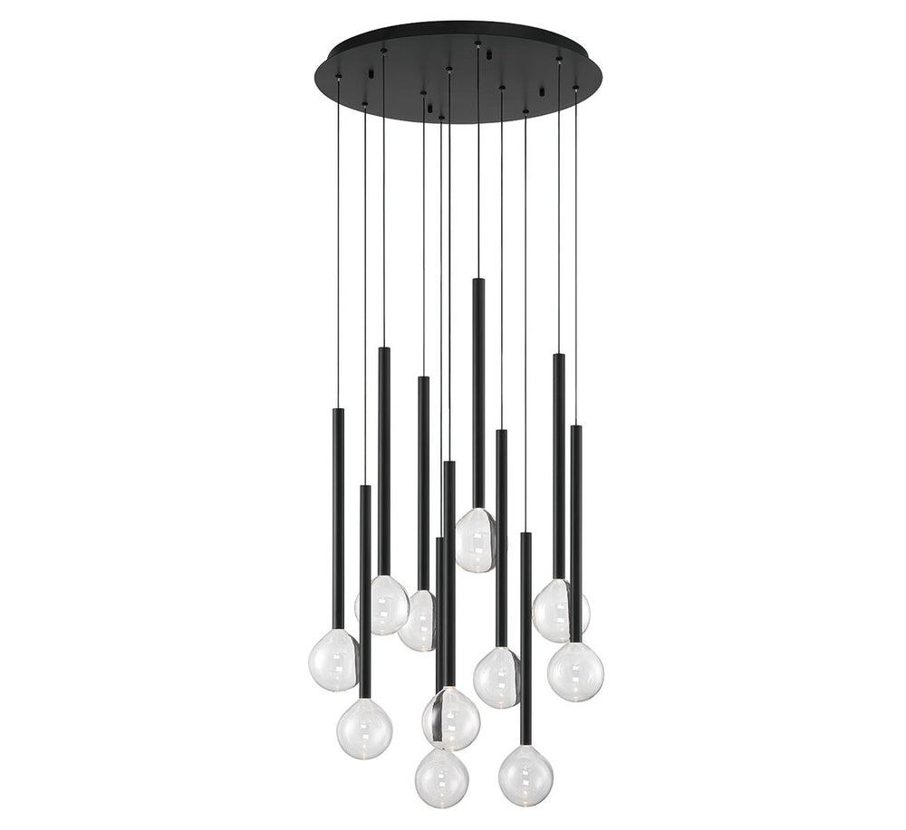 Lib & Co. Canada - LED Chandelier - Positano - Matte Black- Union Lighting Luminaires Decor