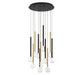 Lib & Co. Canada - LED Chandelier - Positano - Matte Black and Plated Brushed Gold- Union Lighting Luminaires Decor