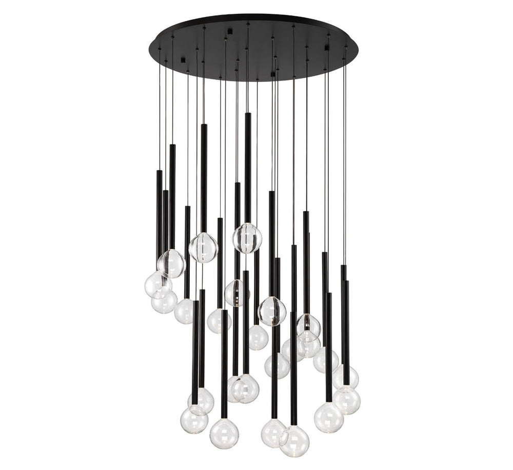 Lib & Co. Canada - LED Chandelier - Positano - Matte Black- Union Lighting Luminaires Decor