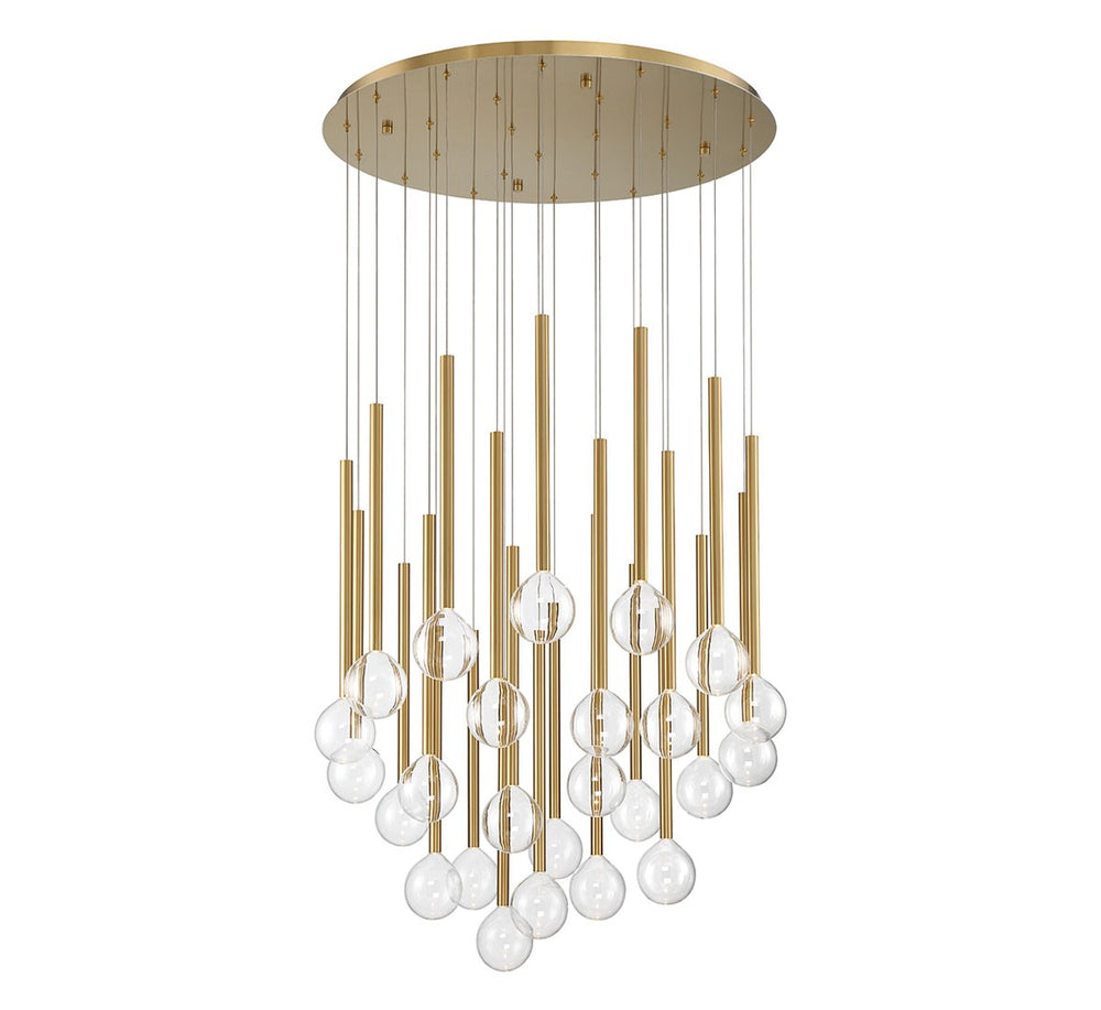 Lib & Co. Canada - LED Chandelier - Positano - Plated Brushed Gold- Union Lighting Luminaires Decor