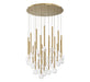 Lib & Co. Canada - LED Chandelier - Positano - Plated Brushed Gold- Union Lighting Luminaires Decor