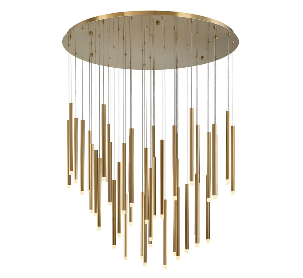 Lib & Co. Canada - LED Chandelier - Amalfi - Plated Brushed Gold- Union Lighting Luminaires Decor