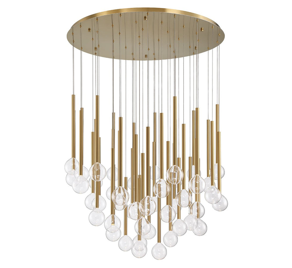 Lib & Co. Canada - LED Chandelier - Positano - Plated Brushed gold- Union Lighting Luminaires Decor