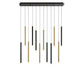 Lib & Co. Canada - LED Chandelier - Amalfi - Matte Black and Plated Brushed Gold- Union Lighting Luminaires Decor