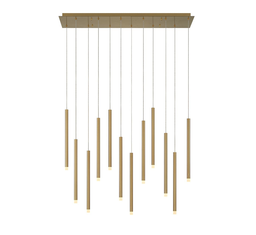 Lib & Co. Canada - LED Chandelier - Amalfi - Plated Brushed Gold- Union Lighting Luminaires Decor