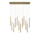 Lib & Co. Canada - LED Chandelier - Amalfi - Plated Brushed Gold- Union Lighting Luminaires Decor