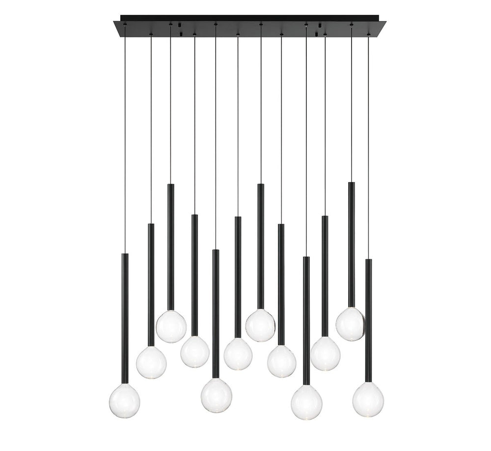 Lib & Co. Canada - LED Chandelier - Positano - Matte Black- Union Lighting Luminaires Decor