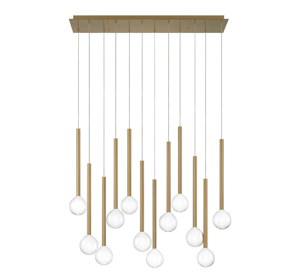 Lib & Co. Canada - LED Chandelier - Positano - Plated Brushed Gold- Union Lighting Luminaires Decor