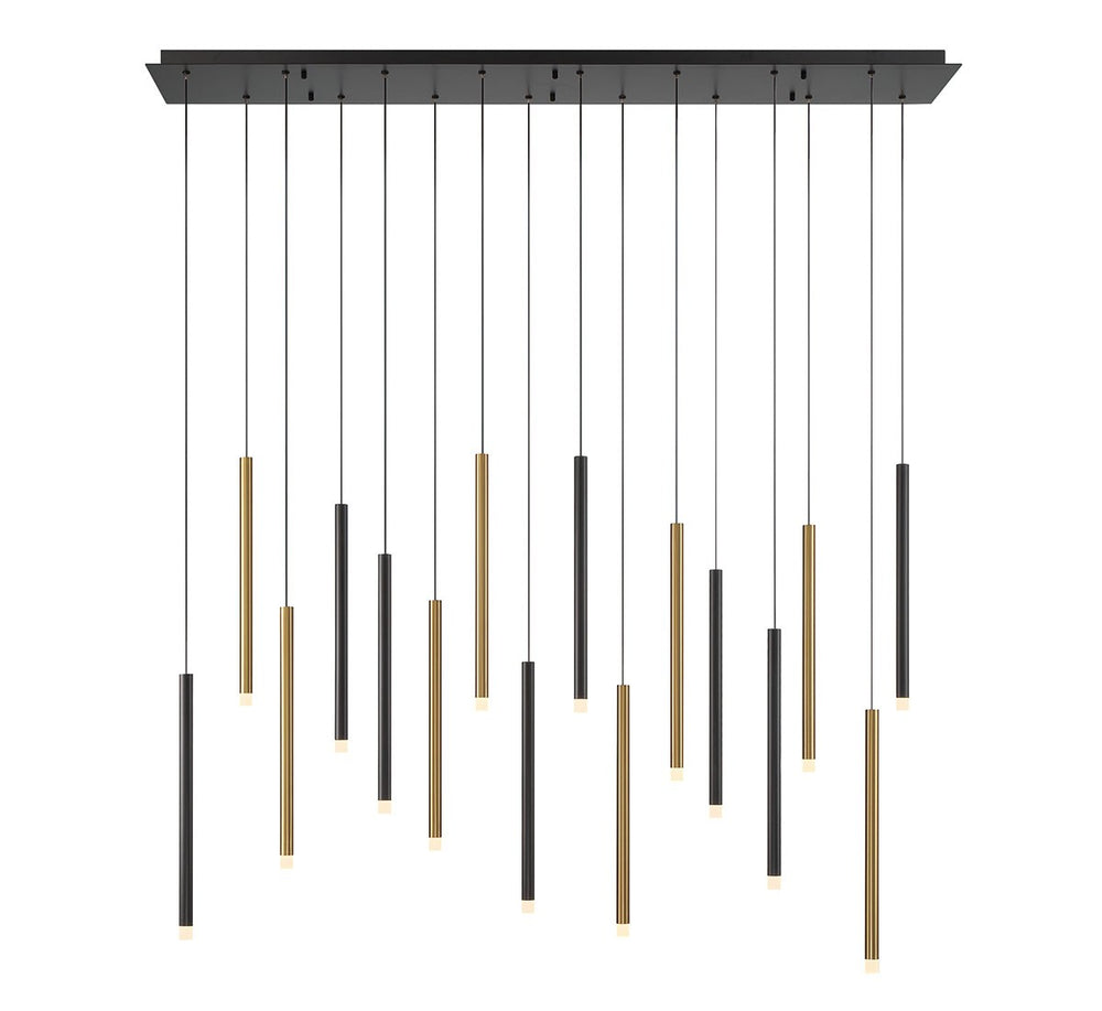 Lib & Co. Canada - LED Chandelier - Amalfi - Matte Black and Plated Brushed Gold- Union Lighting Luminaires Decor