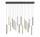 Lib & Co. Canada - LED Chandelier - Amalfi - Matte Black and Plated Brushed Gold- Union Lighting Luminaires Decor