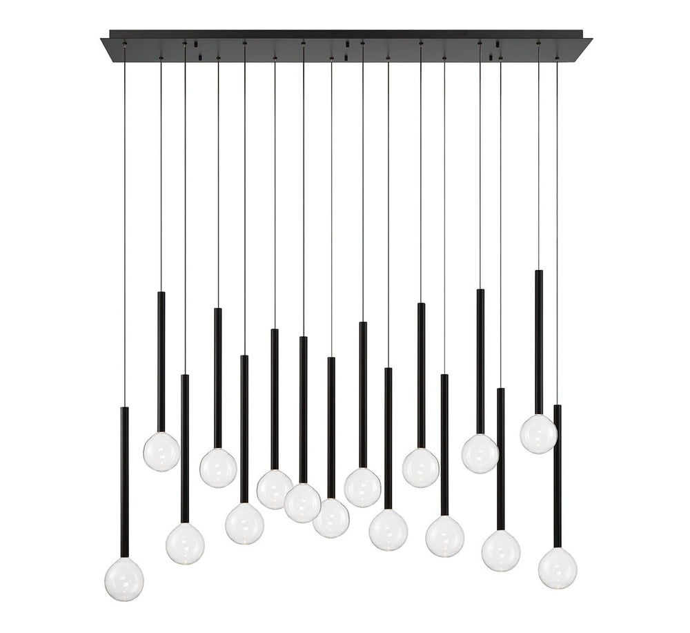 Lib & Co. Canada - LED Chandelier - Positano - Matte Black- Union Lighting Luminaires Decor