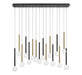 Lib & Co. Canada - LED Chandelier - Positano - Matte Black and Plated Brushed Gold- Union Lighting Luminaires Decor