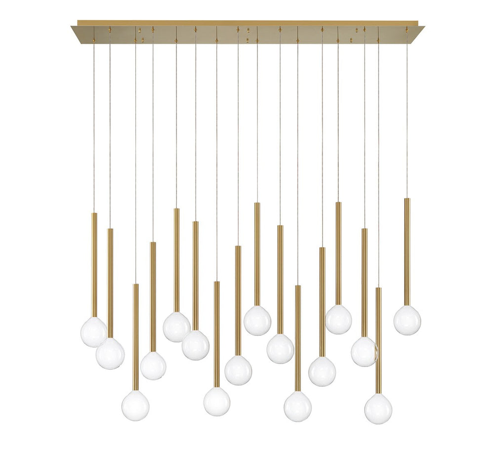 Lib & Co. Canada - LED Chandelier - Positano - Plated Brushed Gold- Union Lighting Luminaires Decor