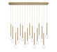 Lib & Co. Canada - LED Chandelier - Positano - Plated Brushed Gold- Union Lighting Luminaires Decor
