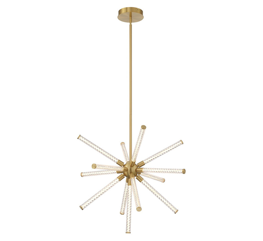 Lib & Co. Canada - LED Chandelier - Volterra - Plated Brushed Gold- Union Lighting Luminaires Decor