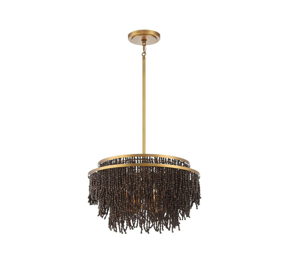 Lib & Co. Canada - Five Light Chandelier - Molfetta - Antique Brass- Union Lighting Luminaires Decor