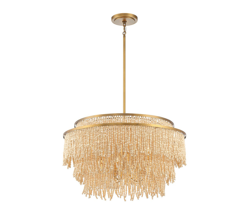 Lib & Co. Canada - Nine Light Chandelier - Molfetta - Antique Brass- Union Lighting Luminaires Decor