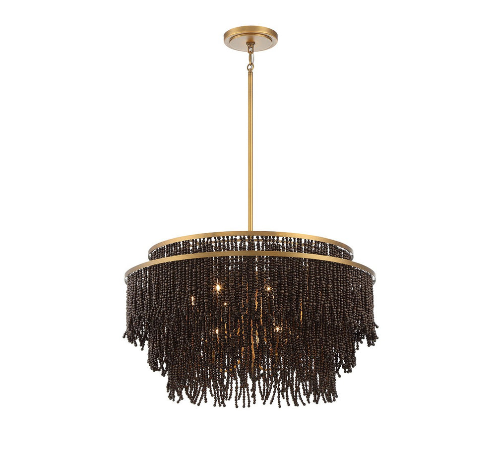 Lib & Co. Canada - Nine Light Chandelier - Molfetta - Antique Brass- Union Lighting Luminaires Decor