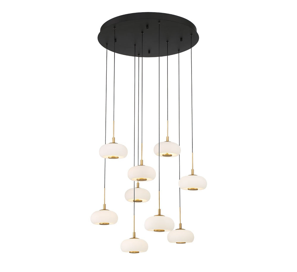 Lib & Co. Canada - LED Chandelier - Adelfia - Matte Black- Union Lighting Luminaires Decor