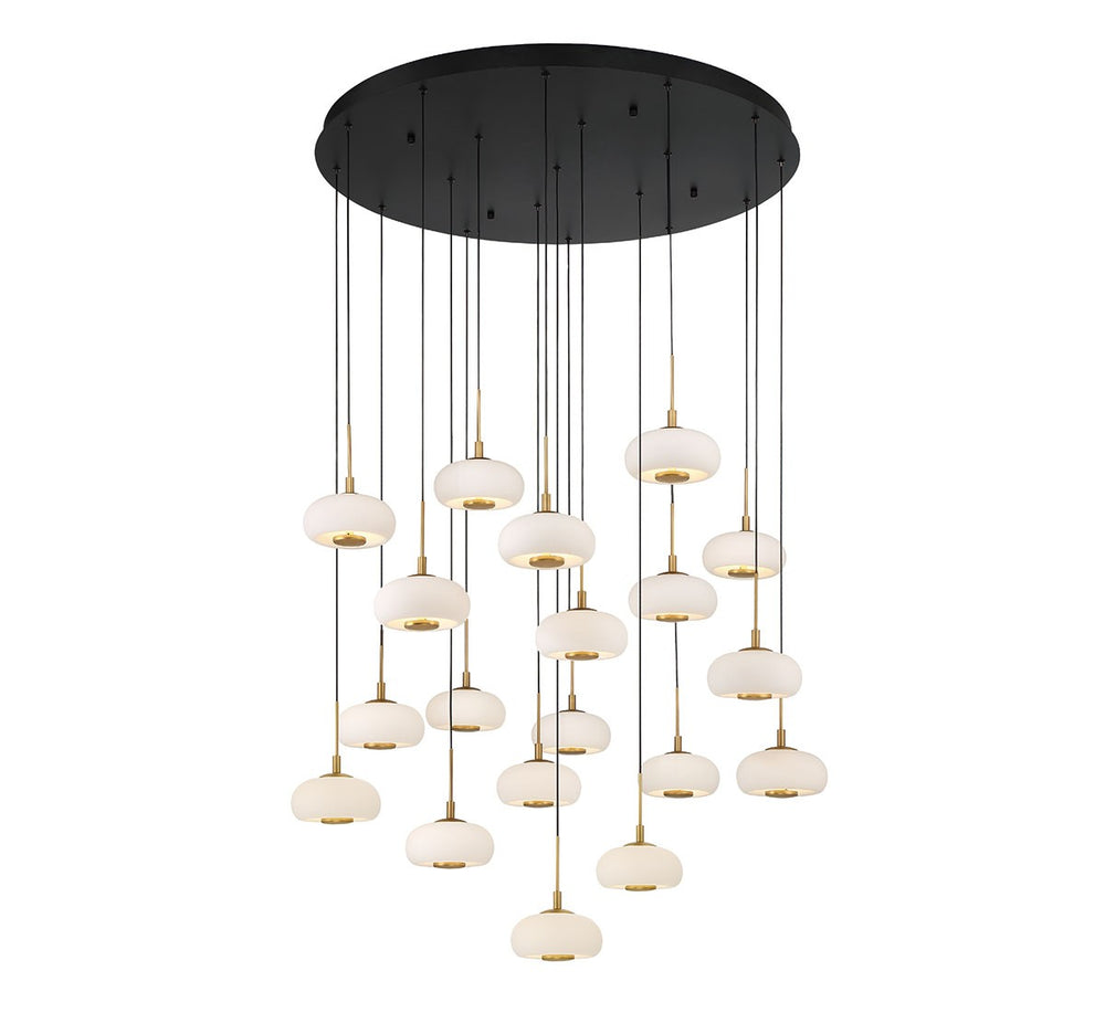 Lib & Co. Canada - LED Chandelier - Adelfia - Matte Black- Union Lighting Luminaires Decor