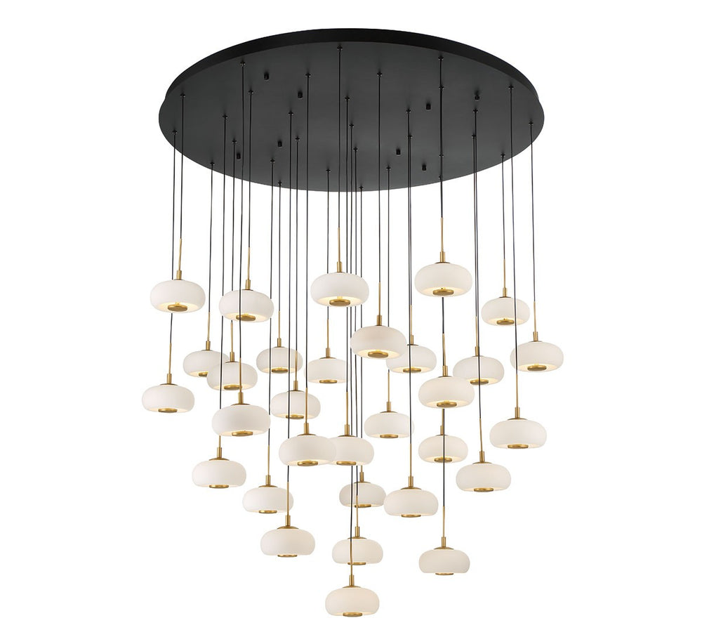 Lib & Co. Canada - LED Chandelier - Adelfia - Matte Black- Union Lighting Luminaires Decor