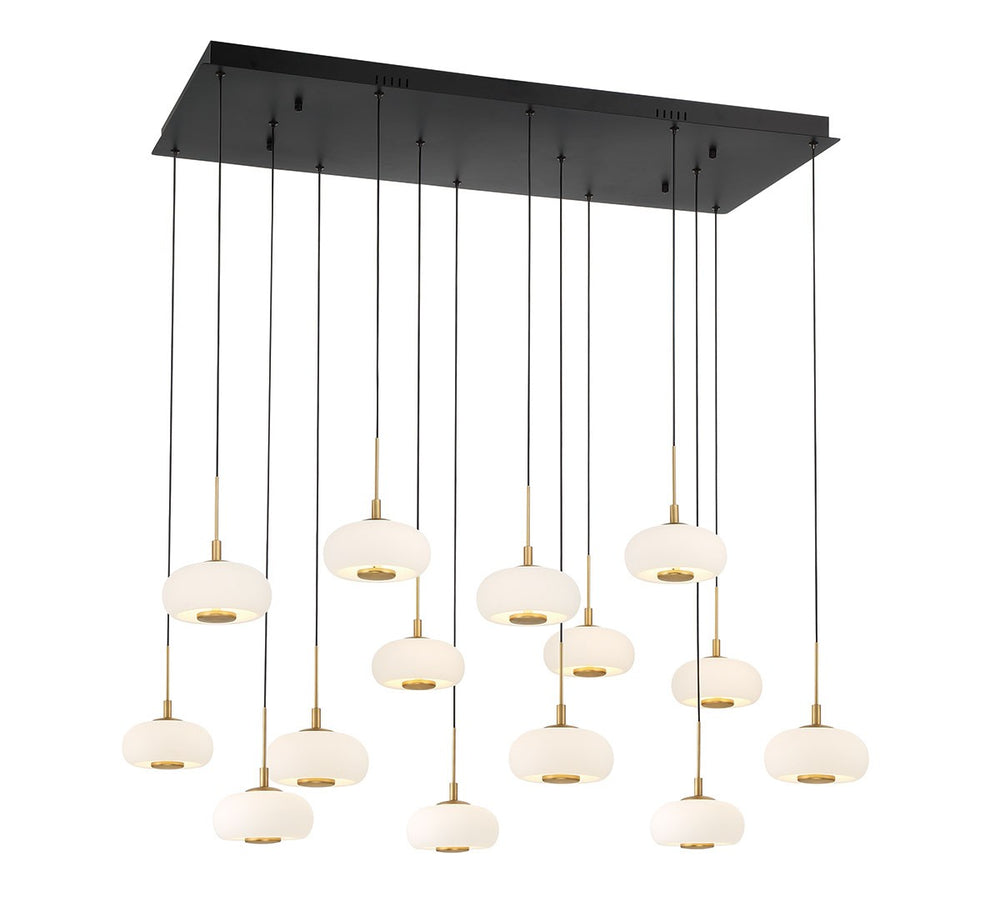 Lib & Co. Canada - LED Chandelier - Adelfia - Matte Black- Union Lighting Luminaires Decor