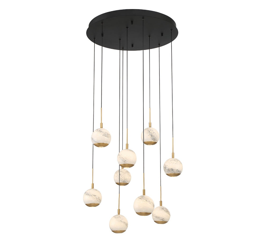Lib & Co. Canada - LED Chandelier - Baveno - Matte Black- Union Lighting Luminaires Decor