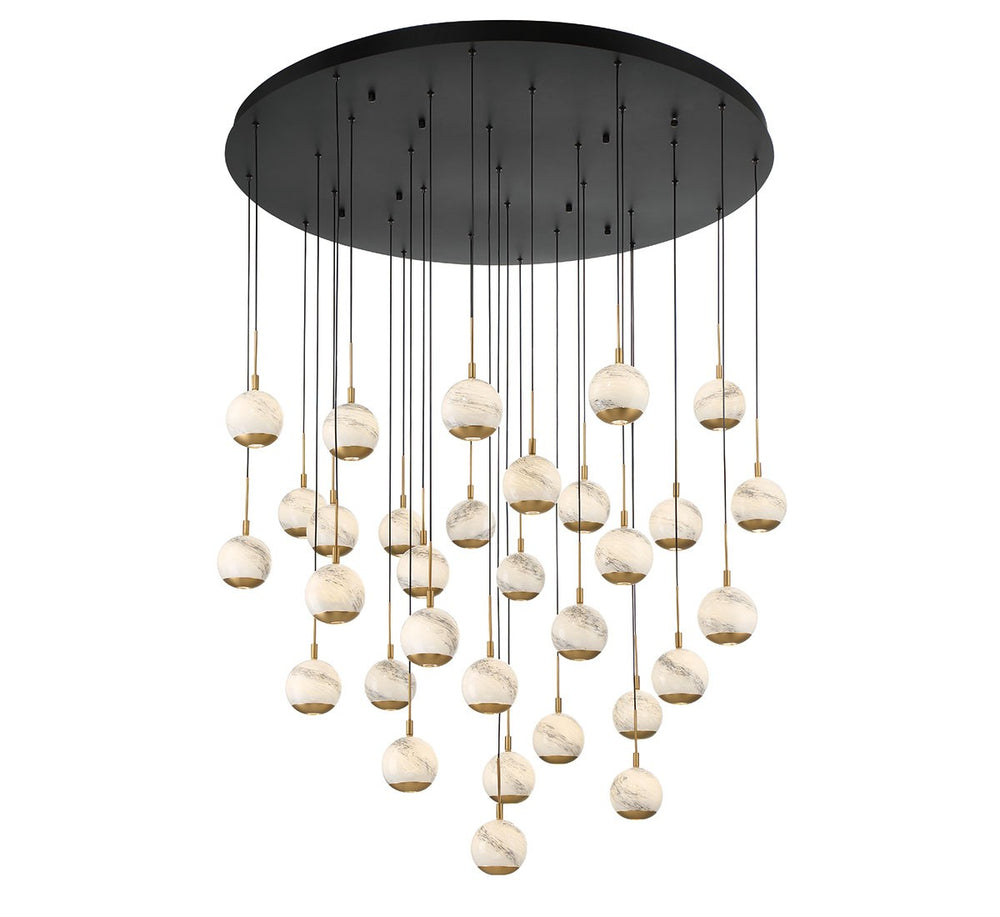 Lib & Co. Canada - LED Chandelier - Baveno - Matte Black- Union Lighting Luminaires Decor