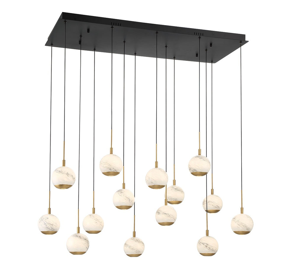 Lib & Co. Canada - LED Chandelier - Baveno - Matte Black- Union Lighting Luminaires Decor
