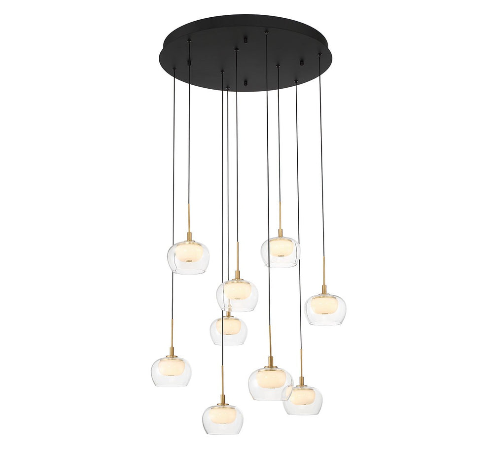 Lib & Co. Canada - LED Chandelier - Manarola - Matte Black- Union Lighting Luminaires Decor