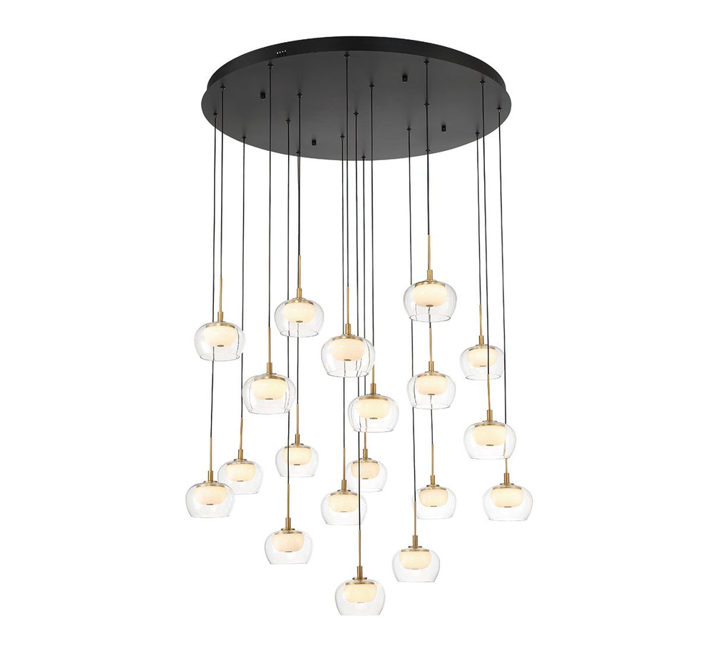 Lib & Co. Canada - LED Chandelier - Manarola - Matte Black- Union Lighting Luminaires Decor