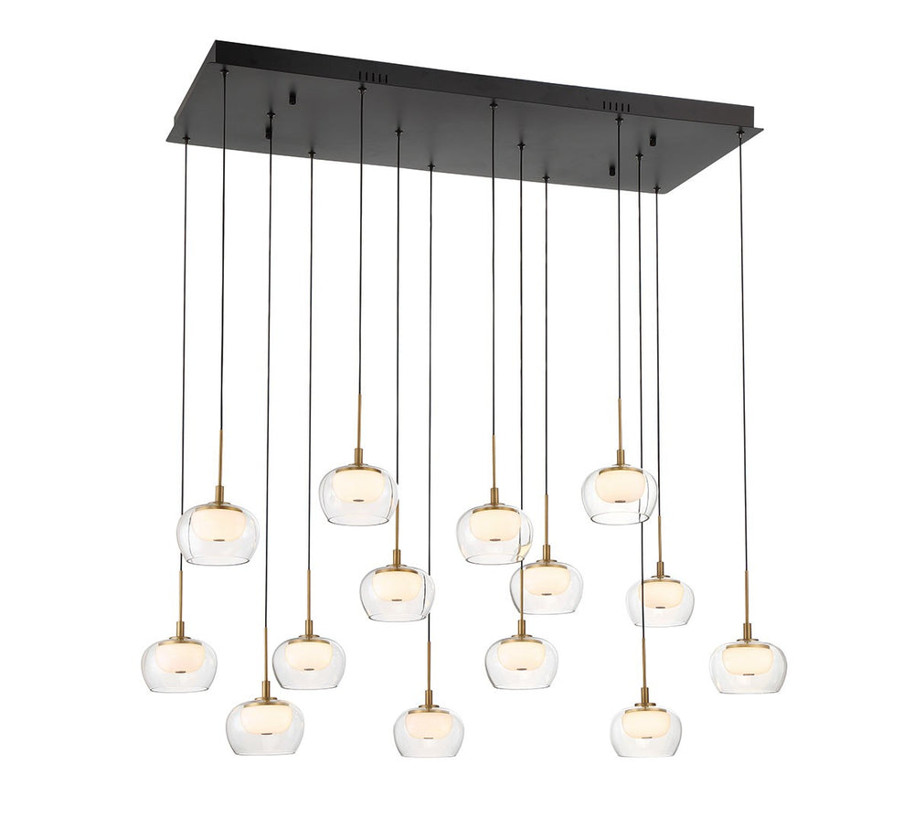 Lib & Co. Canada - LED Chandelier - Manarola - Matte Black- Union Lighting Luminaires Decor