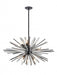 Avenue Lighting - Eight Light Chandelier - Palisades Ave. - Black- Union Lighting Luminaires Decor