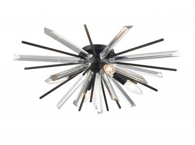Avenue Lighting - Four Light Flush Sconce - Palisades Ave. - Black- Union Lighting Luminaires Decor