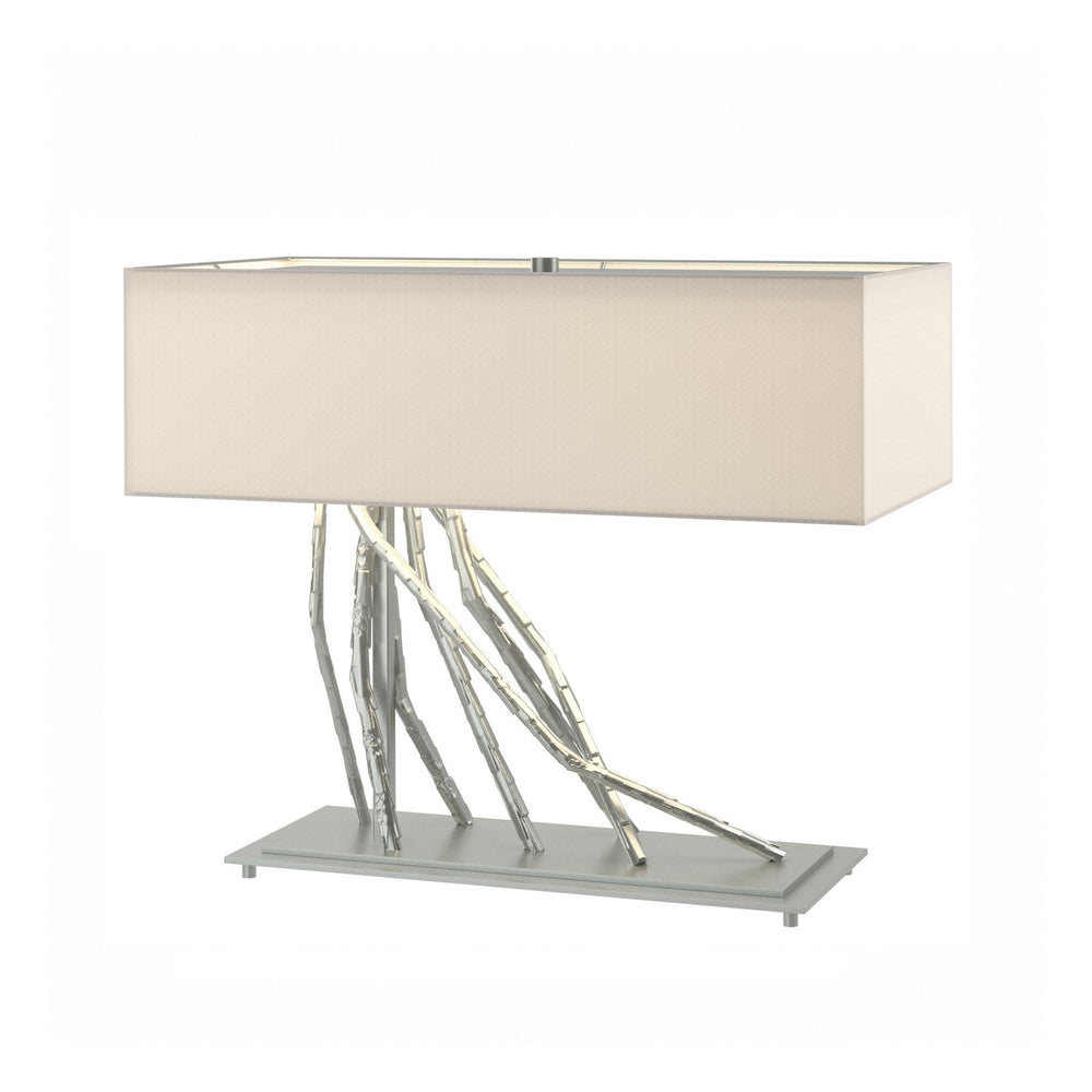 Hubbardton Forge - Two Light Table Lamp - Brindille - Vintage Platinum- Union Lighting Luminaires Decor