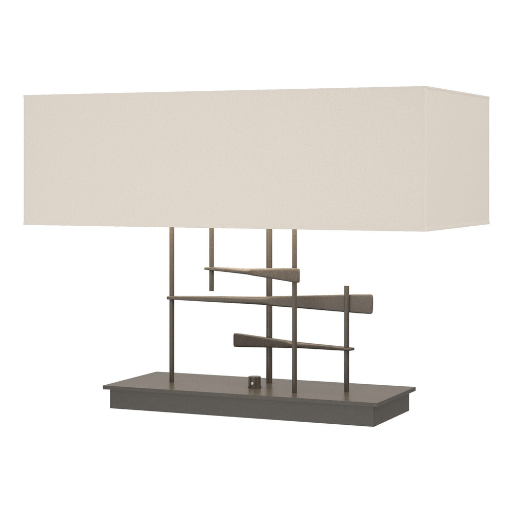 Hubbardton Forge - Two Light Table Lamp - Cavaletti - Dark Smoke- Union Lighting Luminaires Decor