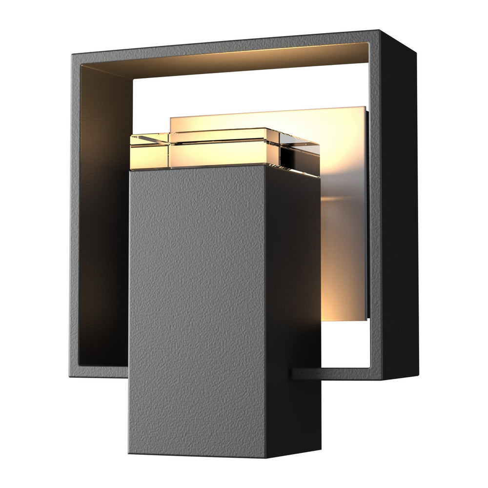 Hubbardton Forge - One Light Outdoor Wall Sconce - Shadow Box - Coastal Black- Union Lighting Luminaires Decor