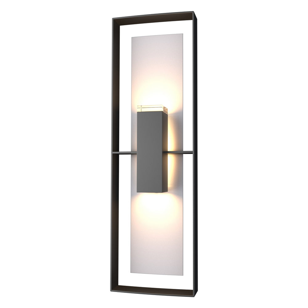 Hubbardton Forge - Two Light Outdoor Wall Sconce - Shadow Box - Coastal Black- Union Lighting Luminaires Decor