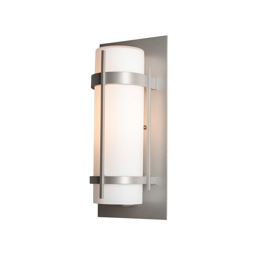 Hubbardton Forge - One Light Outdoor Wall Sconce - Banded - Coastal Burnished Steel- Union Lighting Luminaires Decor