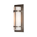 Hubbardton Forge - One Light Outdoor Wall Sconce - Banded - Coastal Dark Smoke- Union Lighting Luminaires Decor