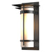 Hubbardton Forge - One Light Outdoor Wall Sconce - Banded - Coastal Black- Union Lighting Luminaires Decor