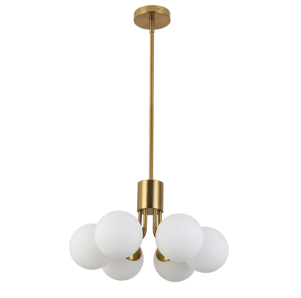 Dainolite Canada - Six Light Pendant - Amanda - Aged Brass- Union Lighting Luminaires Decor
