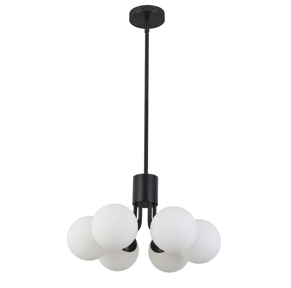 Dainolite Canada - Six Light Pendant - Amanda - Matte Black- Union Lighting Luminaires Decor