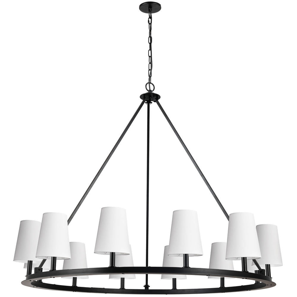 Dainolite Canada - 12 Light Chandelier - Colby - Matte Black- Union Lighting Luminaires Decor