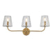 Dainolite Canada - Three Light Vanity - Eleanor - Aged Brass- Union Lighting Luminaires Decor