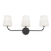 Dainolite Canada - Three Light Vanity - Eleanor - Matte Black- Union Lighting Luminaires Decor