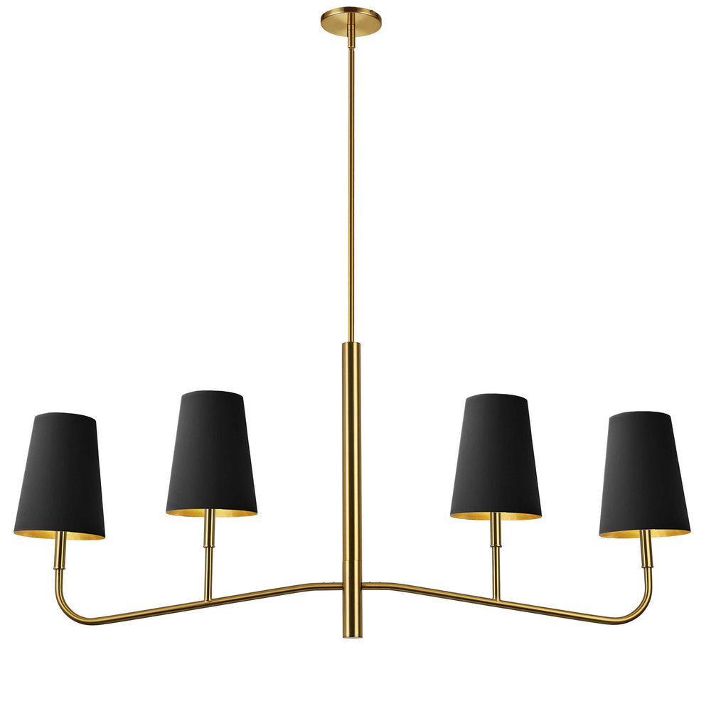 Dainolite Canada - Four Light Chandelier - Eleanor - Aged Brass- Union Lighting Luminaires Decor
