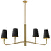 Dainolite Canada - Four Light Chandelier - Eleanor - Aged Brass- Union Lighting Luminaires Decor